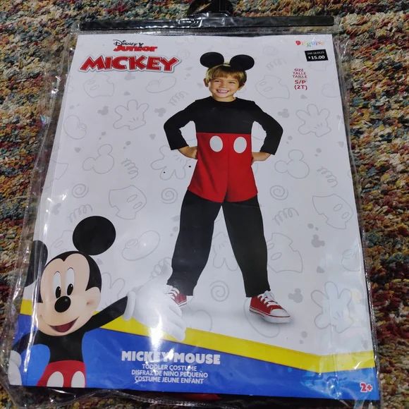 Disney Mickey Mouse size 2t Kids Costume - Red and Black Great For Halloween - Picture 2 of 7
